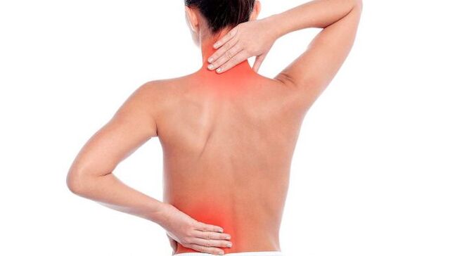 Spinal pain with osteochondrosis