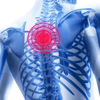 Chest pain with sternal osteochondrosis